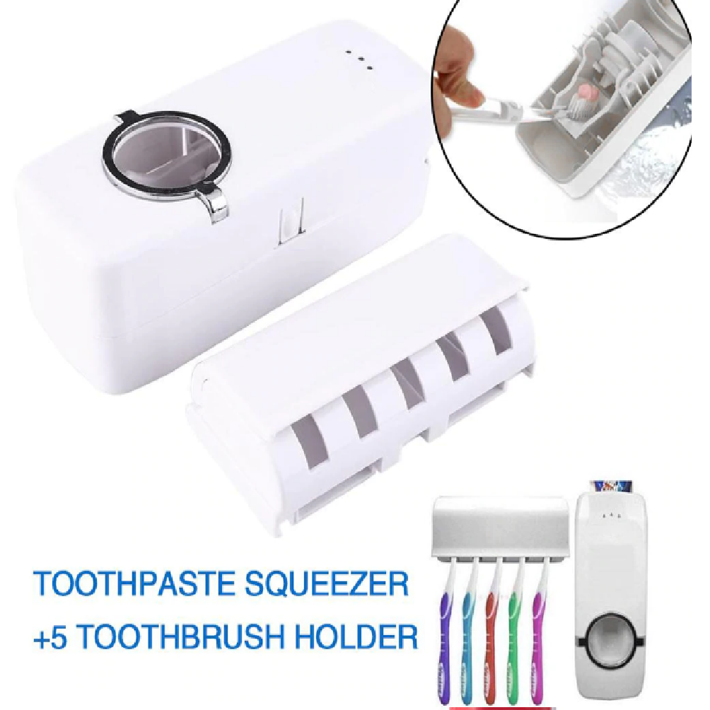 Dispensador Crema Dental y PortaCepillo