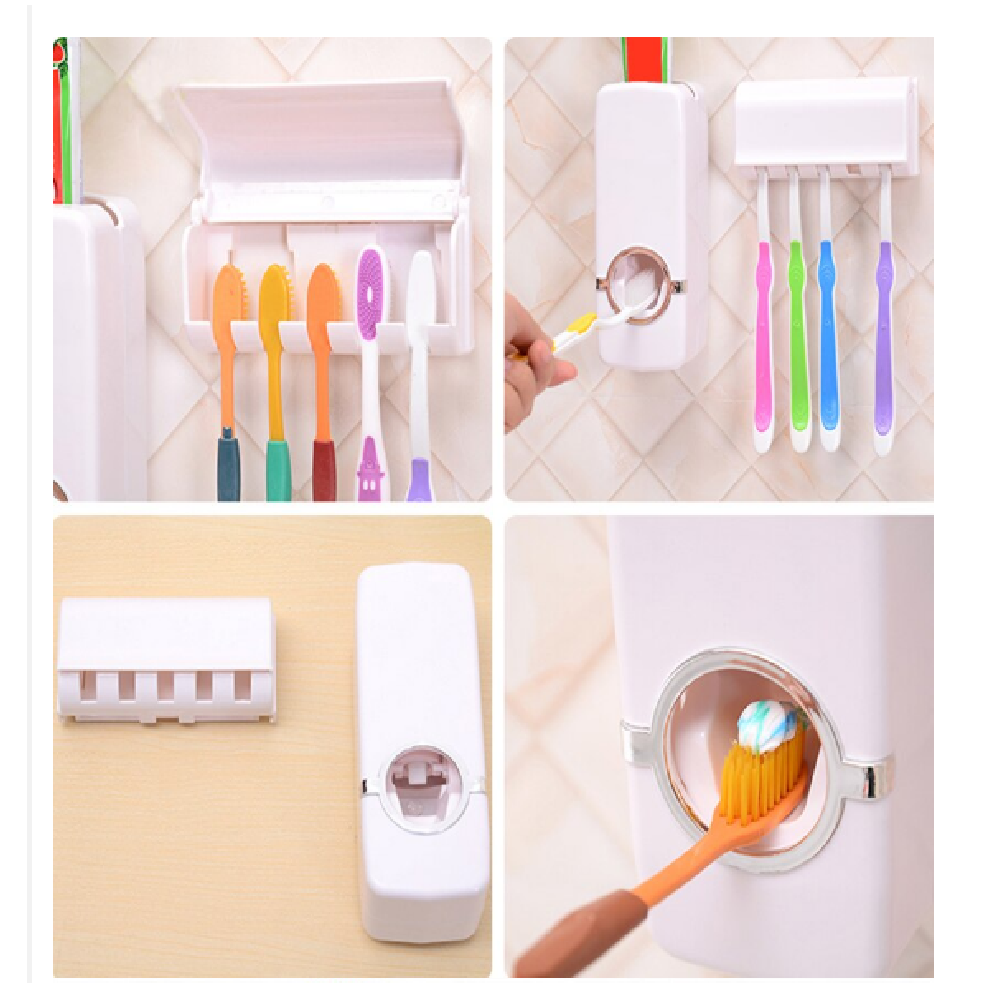 Dispensador Crema Dental y PortaCepillo